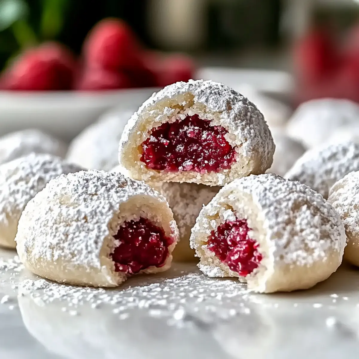 Beyond Basic Snowballs: Raspberry Almond Jam-Filled Holiday Magic